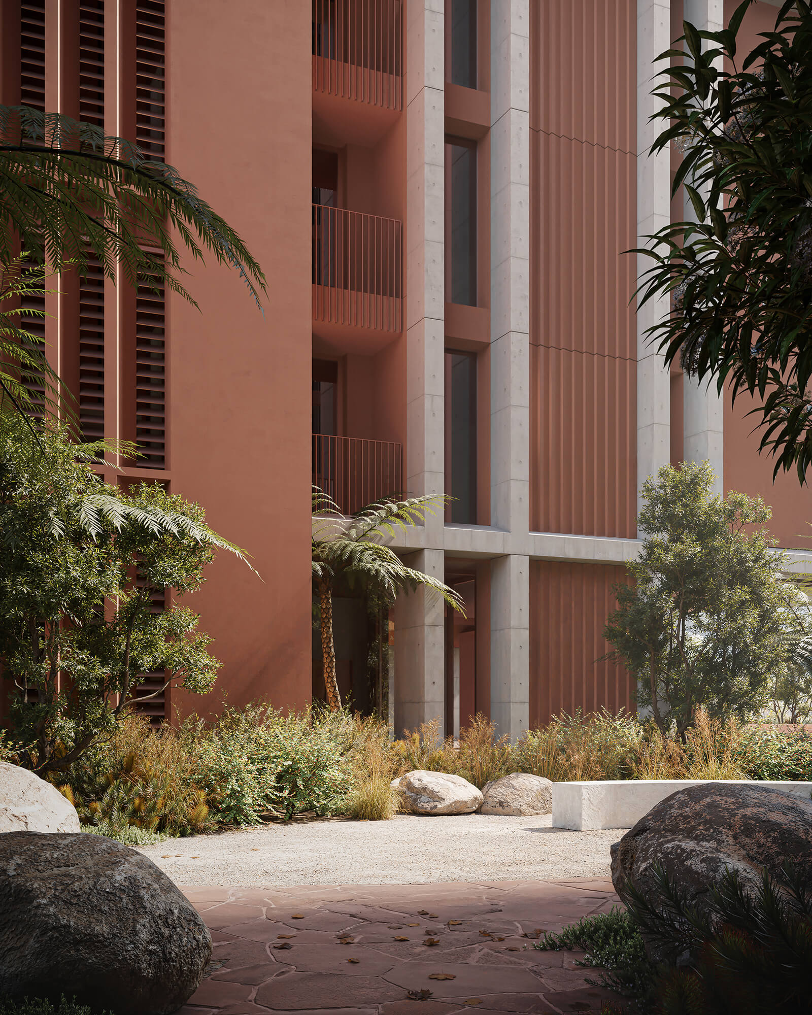 The Angophora. Architecture by Carter Williamson Architects, Landscape by Land and Form Studios