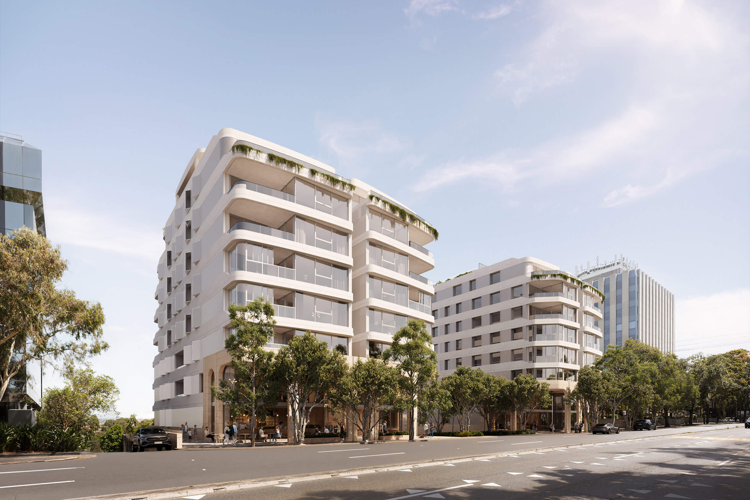 126 &amp; 130 Pacific Hwy. Architecture by Marchese Partners, Landscaping by Arcadia, Developed by Central Element