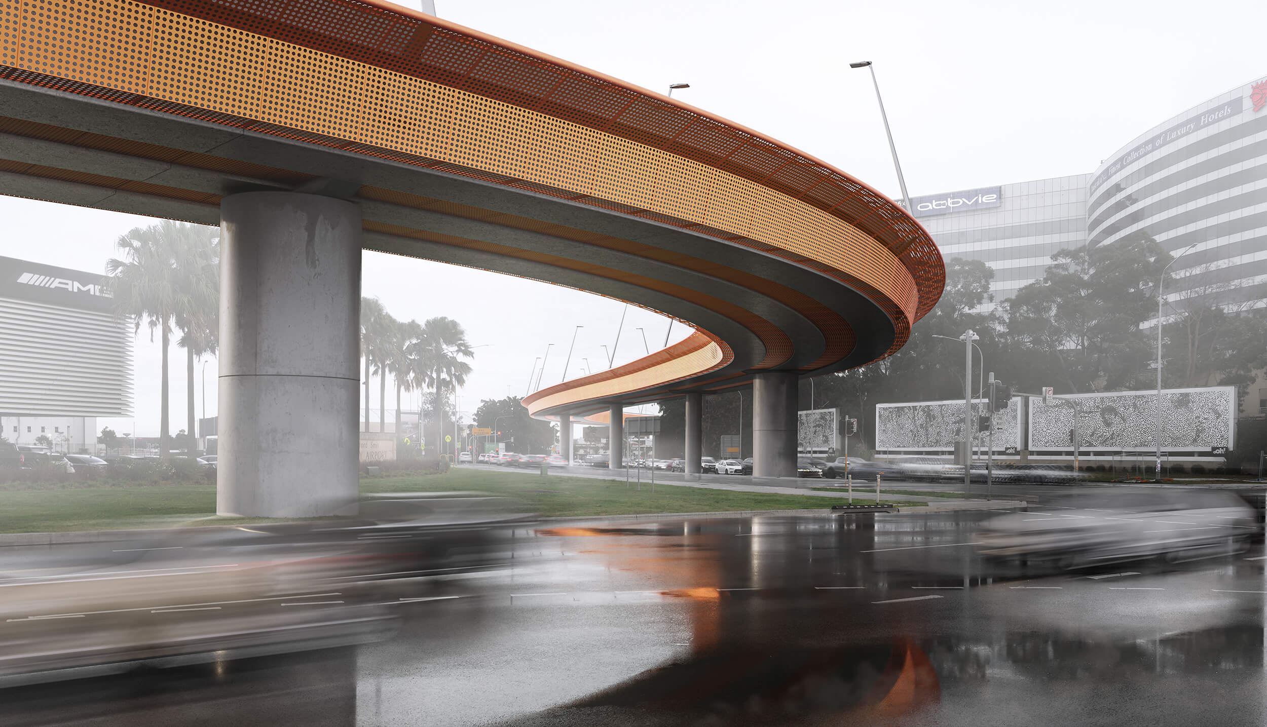 Sydney Gateway Concept, Day. Architecture By TZG Architects &amp; Spackman Mossop and Michaels