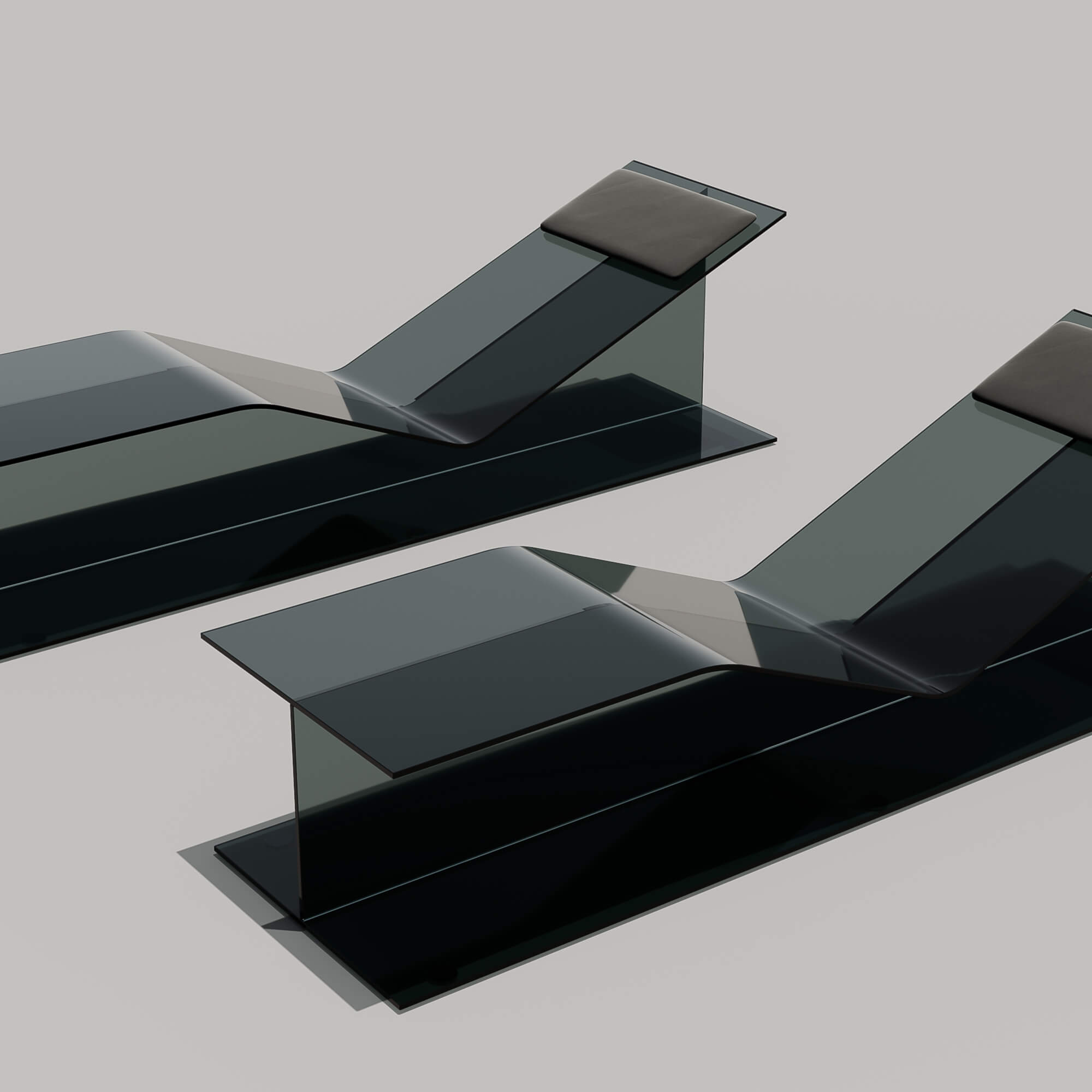 I-Beam Chaise lounge by Jean-Marie Massaud for Glas Italia